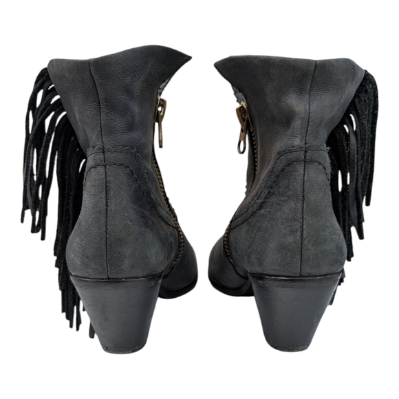 Sam Edleman Louie fringe bootie boho ankle boots - Picture 4 of 7